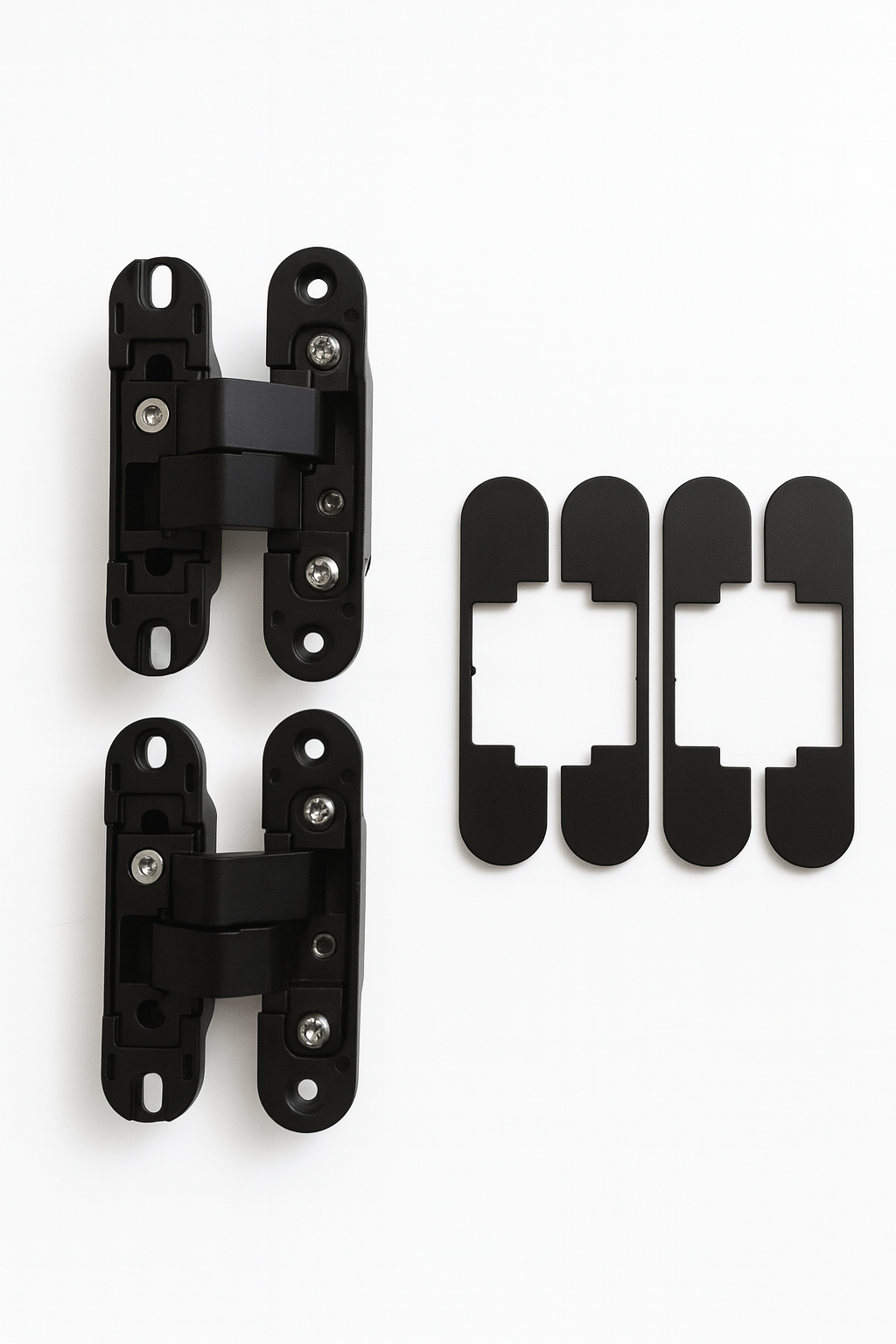 2 Pack - Hidden Door 110×24mm (4.33 x0.94in) Concealed Hinge – Heavy Duty, 180° Swing, Invisible Mount