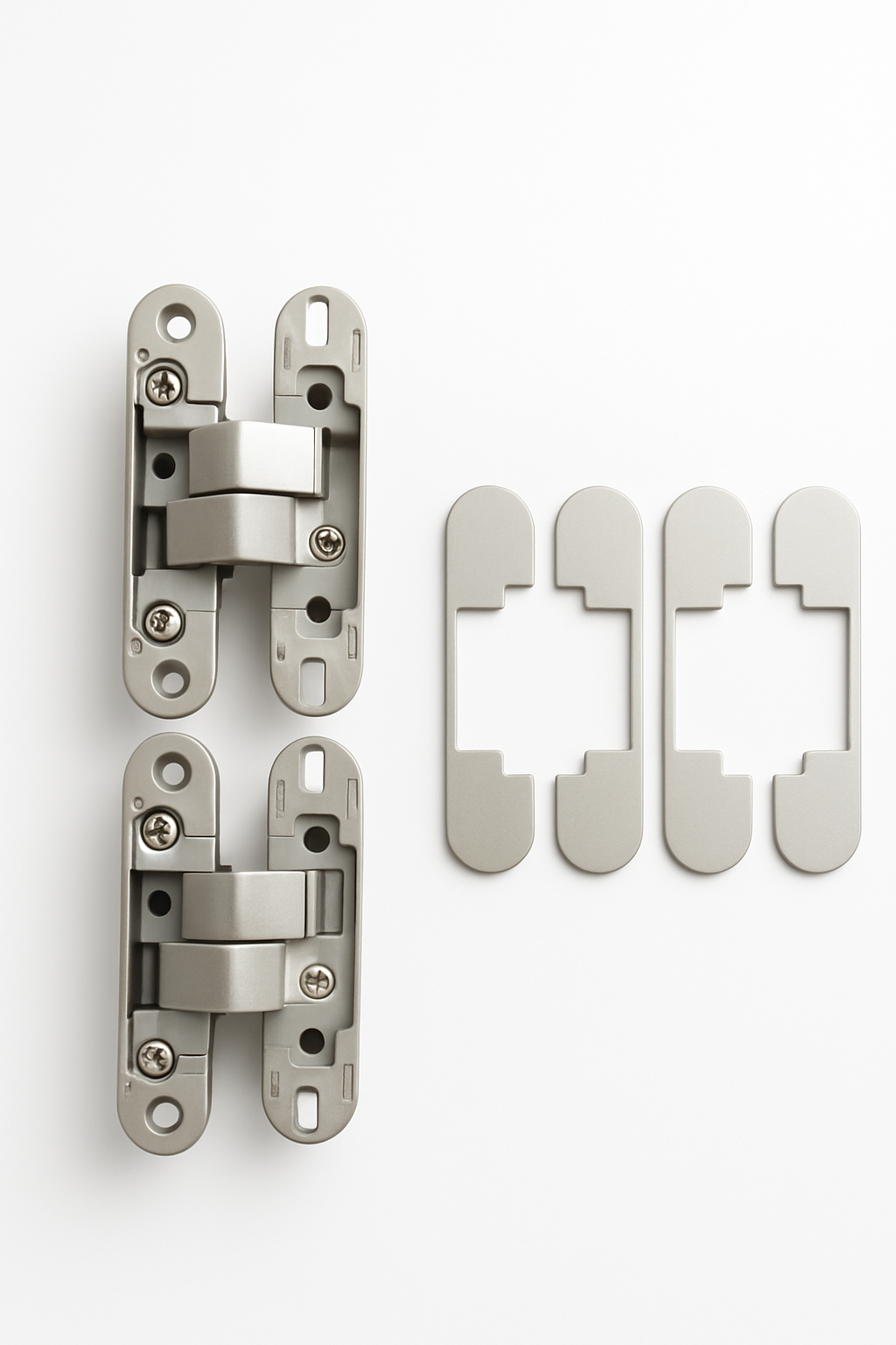 2 Pack - Hidden Door 110×24mm (4.33 x0.94in) Concealed Hinge – Heavy Duty, 180° Swing, Invisible Mount