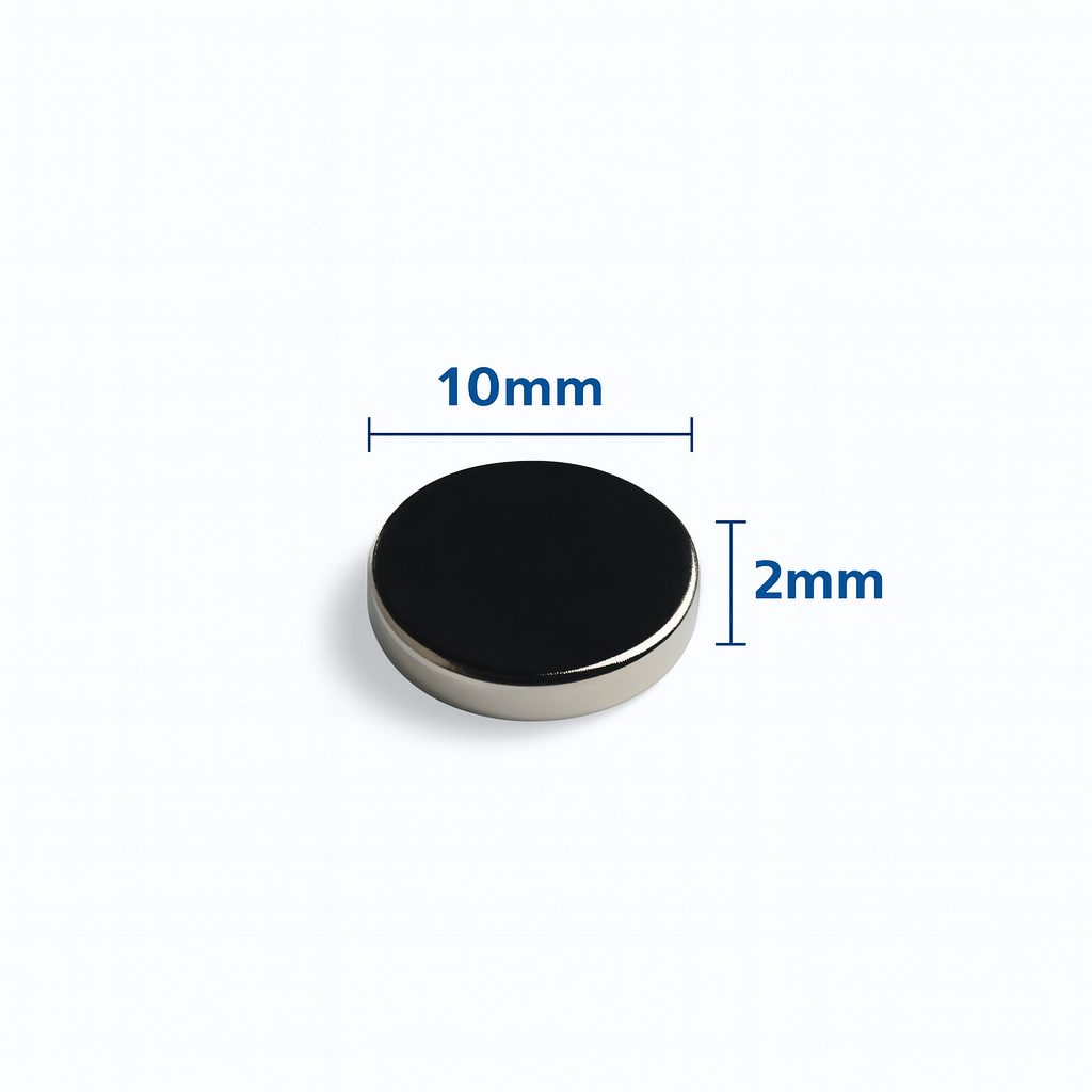 10mm x 2mm N52 Neodymium Rare Earth Disc Magnets – Super Strong Small Round Magnets