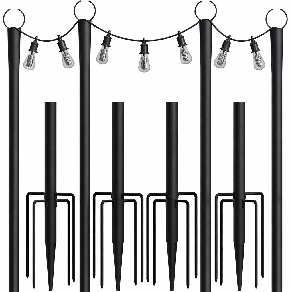Outdoor String Light Poles