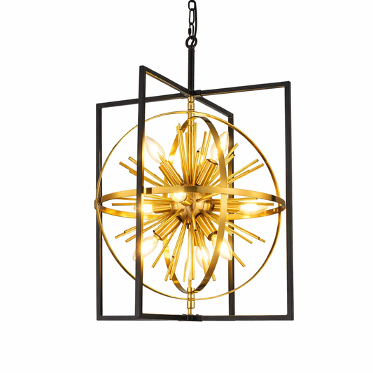 Black and gold Sputnik Chandelier