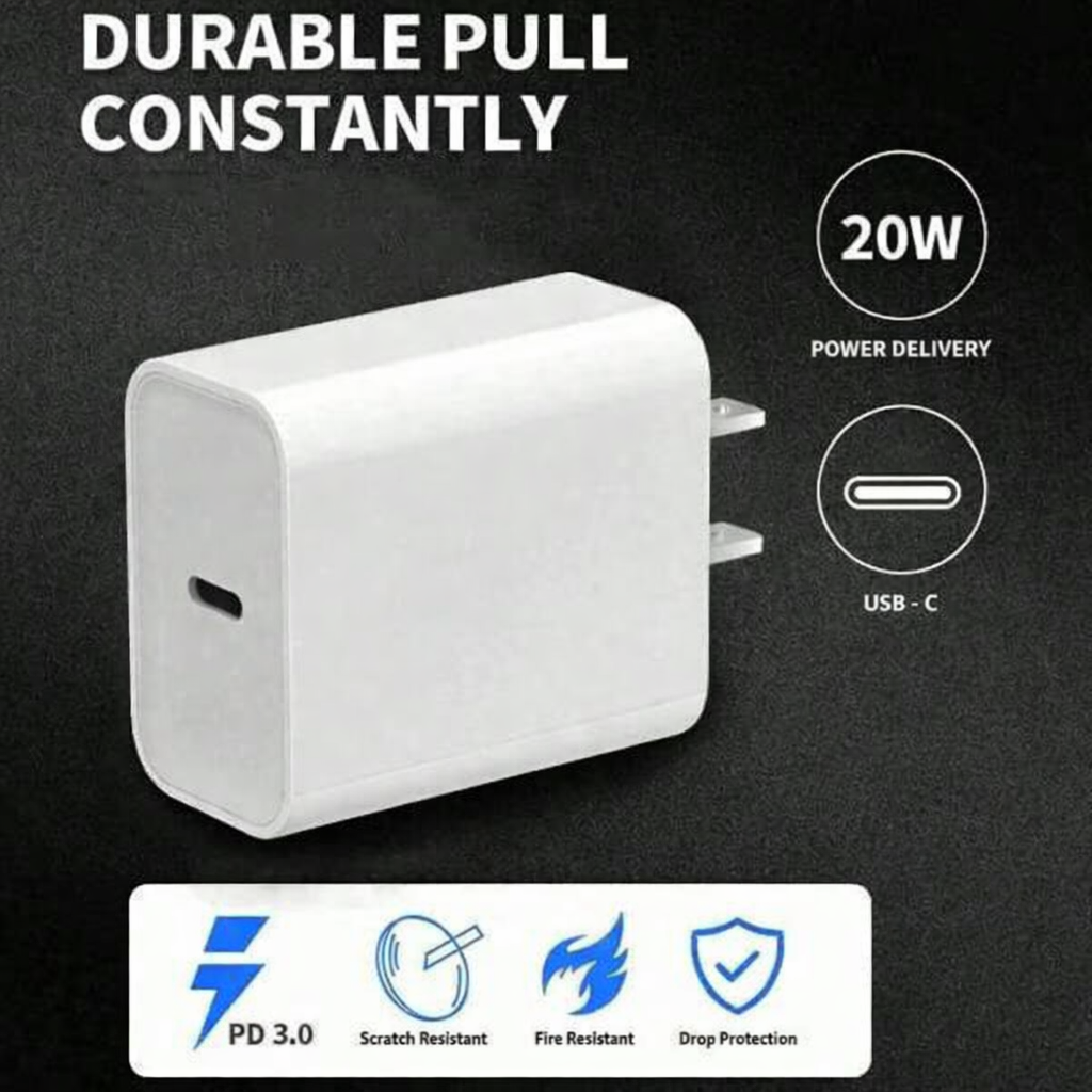 20W PD 3.0 USB-C Charging Wall Adapter