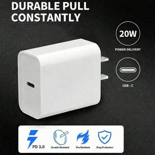 20W PD 3.0 USB-C Charging Wall Adapter