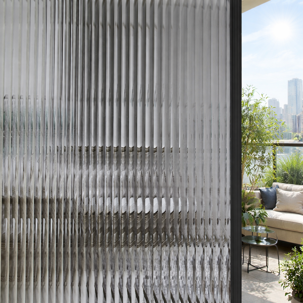 Reeded Glass Window Privacy Film