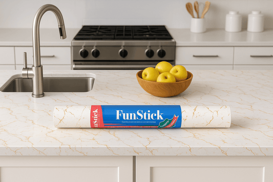 Peel and stick wallpaper included in our Modern Kitchen Upgrade Kit