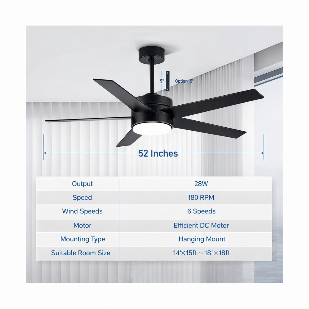 Ceiling Fan with Light - specs