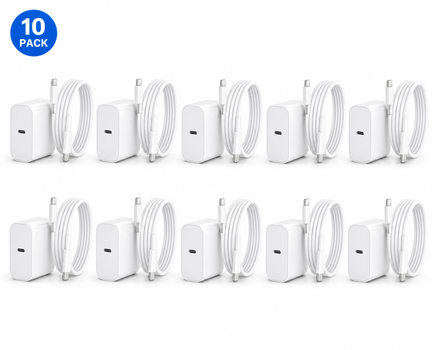 20W USB-C Fast Charging Bundle - Adapter + Cable Kit