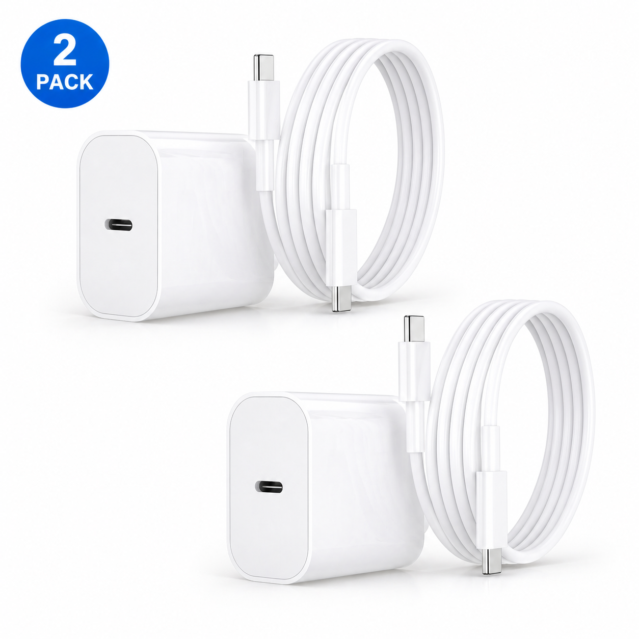 20W USB-C Fast Charging Bundle - Adapter + Cable Kit