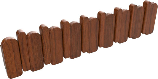 Modern Flip-Down Wooden Wall Coat Rack – 8 Folding Hooks in Walnut & Beech Wood